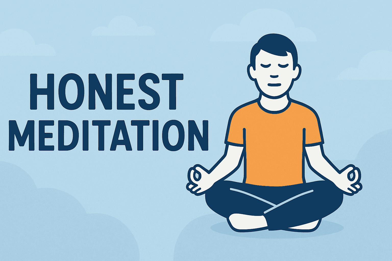 Person practicing honest meditation in peaceful setting